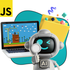 Язык программирования JavaScript + AI. Проектное обучение + геймификация + AI-помощники - КИБЕРшкола программирования для детей, компьютерные курсы для школьников, начинающих и подростков - KIBERone г. Нагатино-Садовники