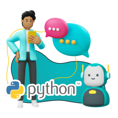 Умный чат-бот на Python - КИБЕРшкола программирования для детей, компьютерные курсы для школьников, начинающих и подростков - KIBERone г. Нагатино-Садовники